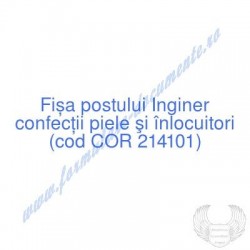 Inginer confecţii piele şi...