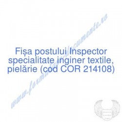 Inspector specialitate...