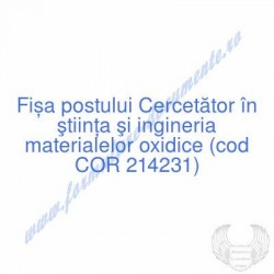 Cercetător în ştiinţa şi...