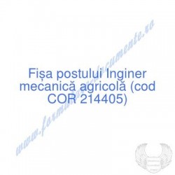 Inginer mecanică agricolă...