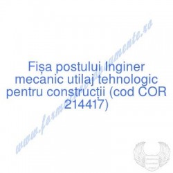 Inginer mecanic utilaj...