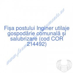 Inginer utilaje gospodărie...