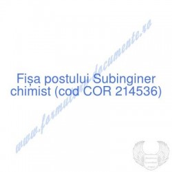 Subinginer chimist (cod COR...