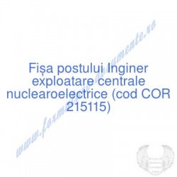 Inginer exploatare centrale...