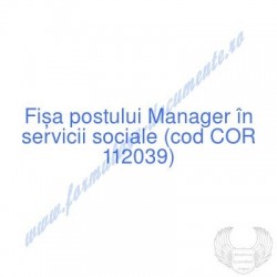 Manager în servicii sociale...