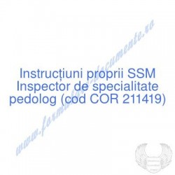 Inspector de specialitate...