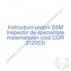 Inspector de specialitate...
