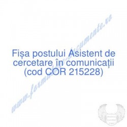 Asistent de cercetare în...