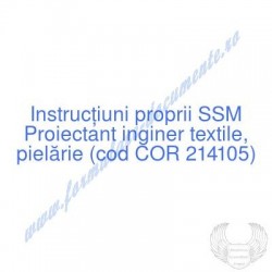 Proiectant inginer textile,...