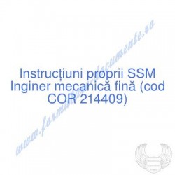 Inginer mecanică fină (cod...