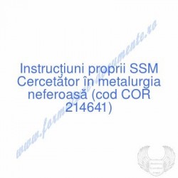Cercetător în metalurgia...