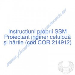 Proiectant inginer celuloză...