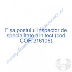 Inspector de specialitate...
