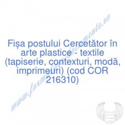 Cercetător în arte plastice...