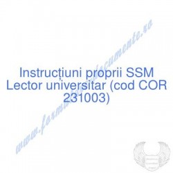 Lector universitar (cod COR...