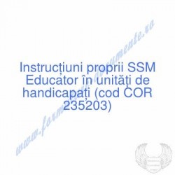 Educator în unităţi de...