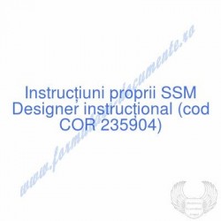 Designer instrucţional (cod...