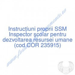 Inspector şcolar pentru...