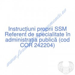 Referent de specialitate în...