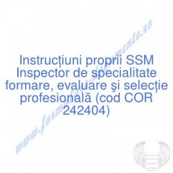 Inspector de specialitate...