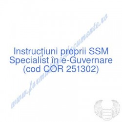 Specialist în e-Guvernare...