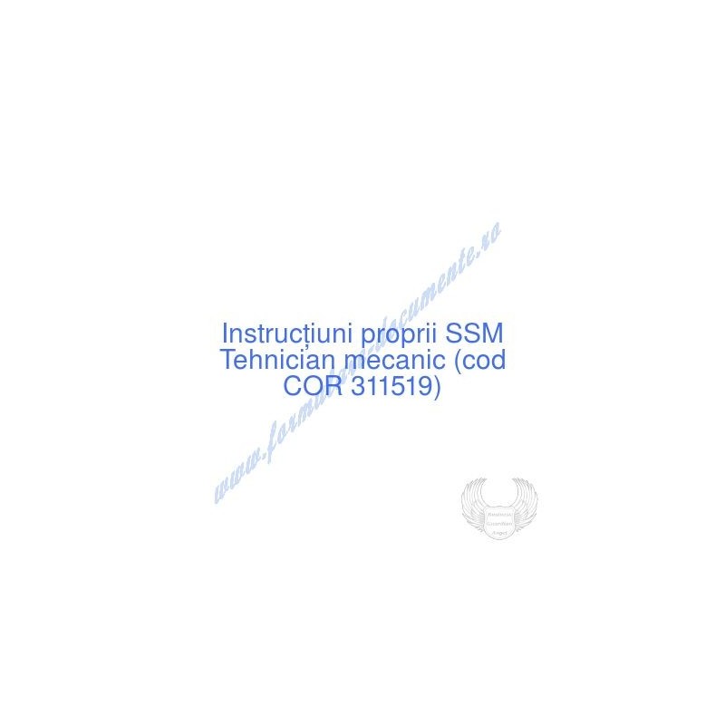 Fisa postului tehnician mecanic 311519 Fisa postului tehnician mecanic 311519