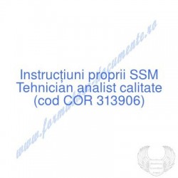 Tehnician analist calitate...