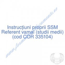 Referent vamal (studii...