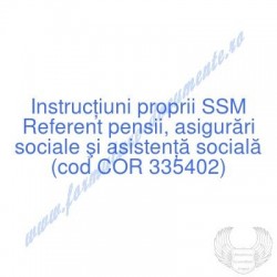 Referent pensii, asigurări...