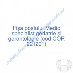 Medic specialist geriatrie...