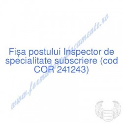 Inspector de specialitate...