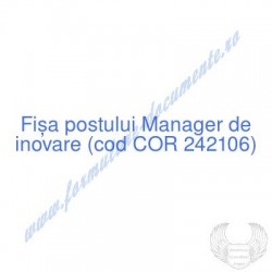 Manager de inovare (cod COR...