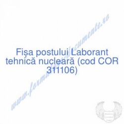 Laborant tehnică nucleară...