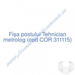 Tehnician metrolog (cod COR...
