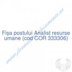 Analist resurse umane (cod...
