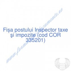 Inspector taxe şi impozite...