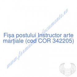 Instructor arte marţiale...