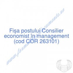 Consilier economist în...