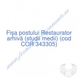 Restaurator arhivă (studii...