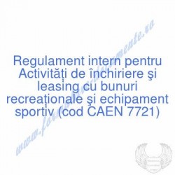 Activităţi de închiriere şi...