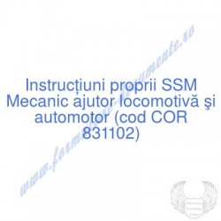 Mecanic ajutor locomotivă...