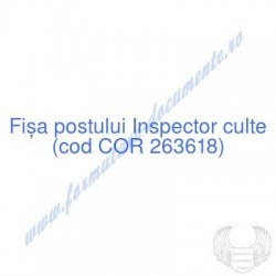 Inspector culte (cod COR...