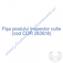 Inspector culte (cod COR...