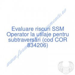 Operator la utilaje pentru...
