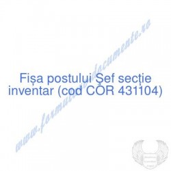 Şef secţie inventar (cod...