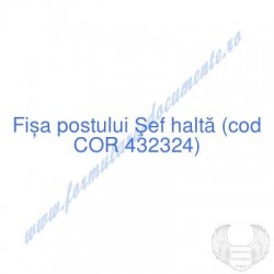 Şef haltă (cod COR 432324)...