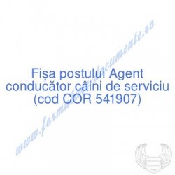 Agent conducător câini de...