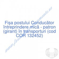 Conducător întreprindere...