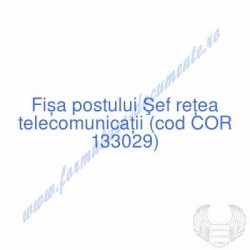 Şef reţea telecomunicaţii...