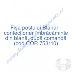 Blănar - confecţioner...